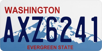 WA license plate AXZ6241