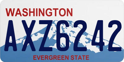 WA license plate AXZ6242