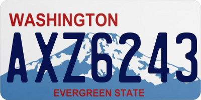 WA license plate AXZ6243