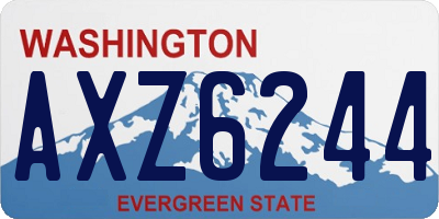 WA license plate AXZ6244