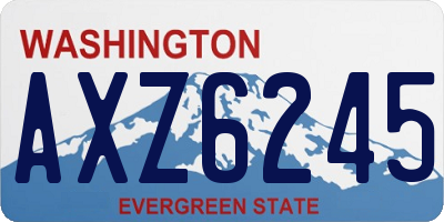 WA license plate AXZ6245