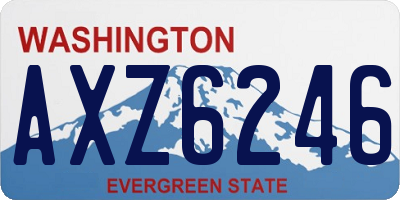 WA license plate AXZ6246