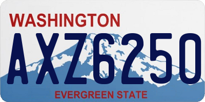 WA license plate AXZ6250