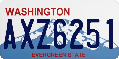 WA license plate AXZ6251