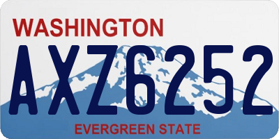 WA license plate AXZ6252