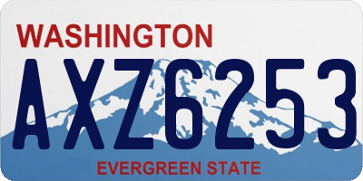 WA license plate AXZ6253