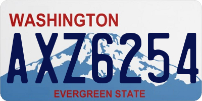 WA license plate AXZ6254
