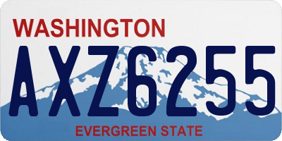 WA license plate AXZ6255