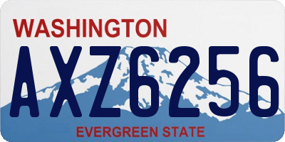 WA license plate AXZ6256