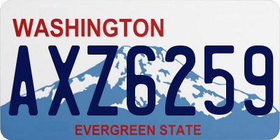 WA license plate AXZ6259