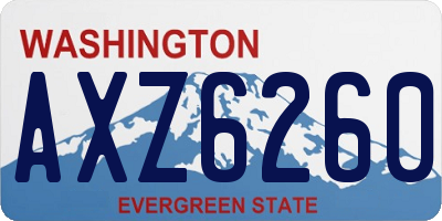 WA license plate AXZ6260