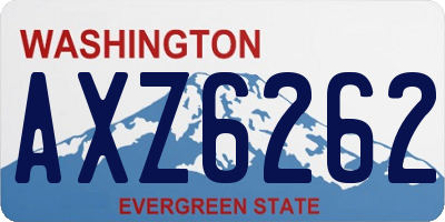 WA license plate AXZ6262