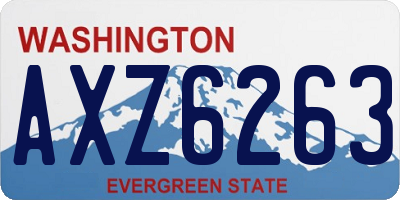 WA license plate AXZ6263