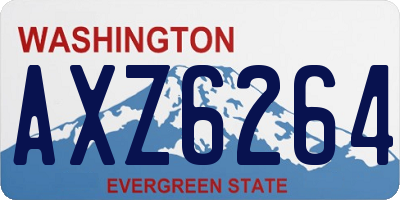 WA license plate AXZ6264