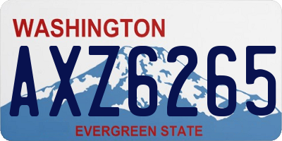 WA license plate AXZ6265