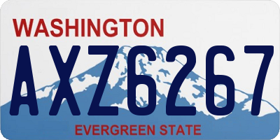 WA license plate AXZ6267