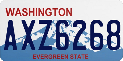 WA license plate AXZ6268