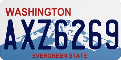 WA license plate AXZ6269