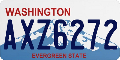 WA license plate AXZ6272