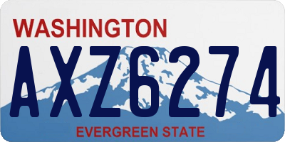 WA license plate AXZ6274