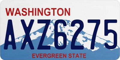 WA license plate AXZ6275
