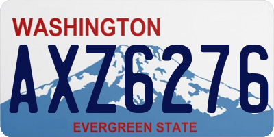 WA license plate AXZ6276