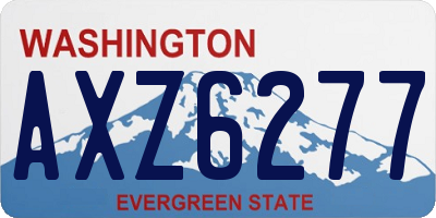 WA license plate AXZ6277