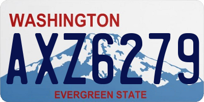 WA license plate AXZ6279
