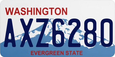 WA license plate AXZ6280