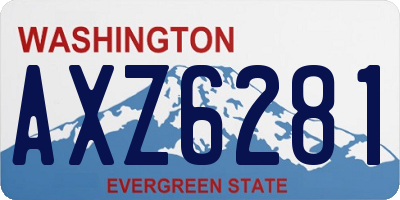 WA license plate AXZ6281