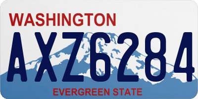 WA license plate AXZ6284