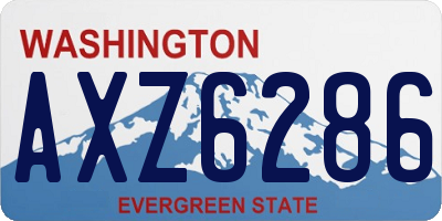 WA license plate AXZ6286