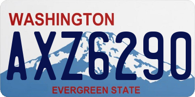 WA license plate AXZ6290