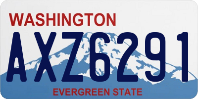 WA license plate AXZ6291