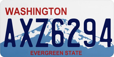 WA license plate AXZ6294