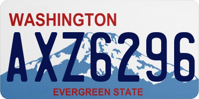 WA license plate AXZ6296