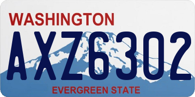 WA license plate AXZ6302