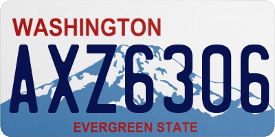 WA license plate AXZ6306