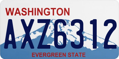 WA license plate AXZ6312