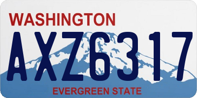 WA license plate AXZ6317