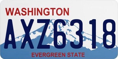 WA license plate AXZ6318