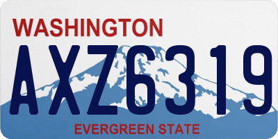 WA license plate AXZ6319