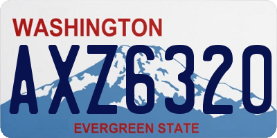 WA license plate AXZ6320