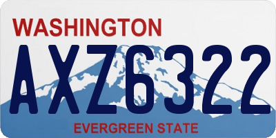 WA license plate AXZ6322