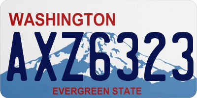 WA license plate AXZ6323