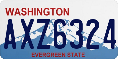 WA license plate AXZ6324