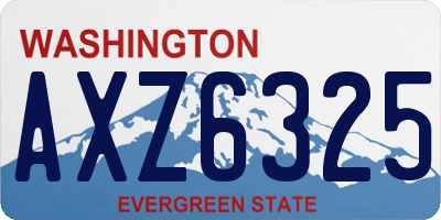 WA license plate AXZ6325