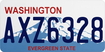 WA license plate AXZ6328