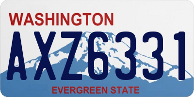 WA license plate AXZ6331