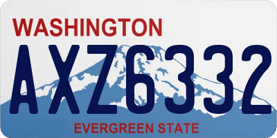 WA license plate AXZ6332